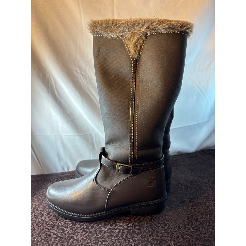 Totes‎ Maryliza2 Womens Brown Waterproof Winter Boots Faux Fur Thermolite Sz 11M